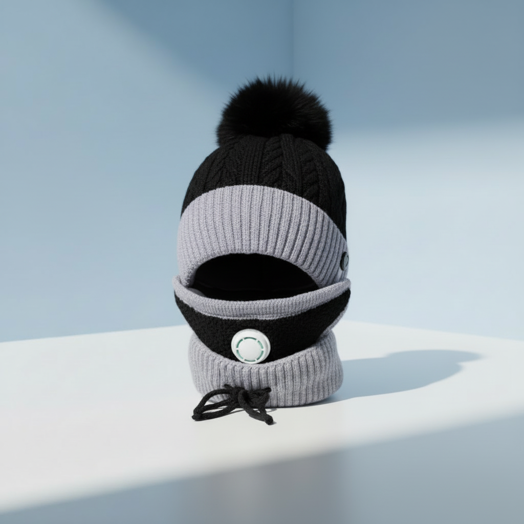 Winter Knit Beanie Studio Photo