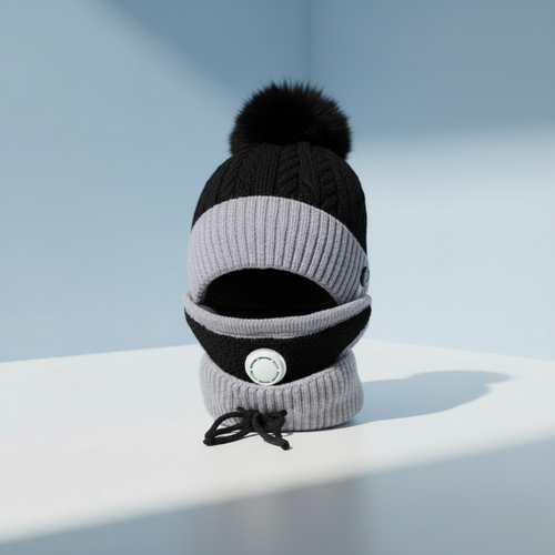 Winter Knit Beanie Studio Photo